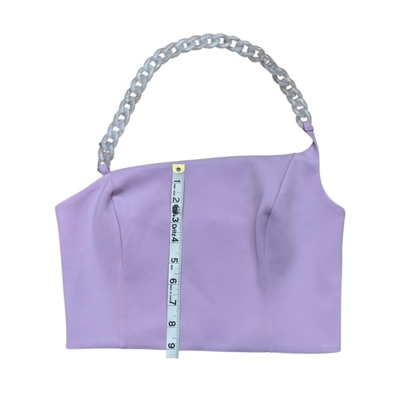 Marciano for Guess, Lilac Bustier Crop Top With Chain, Small - Picture 10 of 11